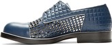 Thumbnail for your product : Jil Sander Navy Embossed & Laser-Cut Leather Derbys