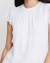 Thumbnail for your product : Reiss Ally Embroidery Detail Top