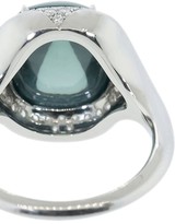 Thumbnail for your product : Bayco Platinum Sugarloaf Cabochon Green Sapphire And Diamond Ring