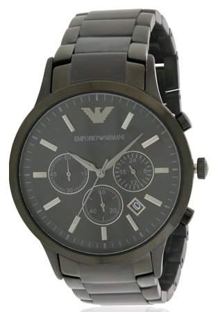 emporio armani men's black chronograph watch ar2453