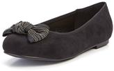 Thumbnail for your product : So Fabulous! So Fabulous Cynthia Embellished Bow Ballerina Extra Wide Fit Black