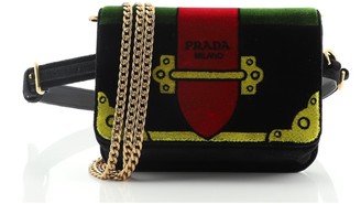 Prada Cahier Belt Bag Printed Velvet Small - ShopStyle