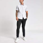 Thumbnail for your product : River Island White slim fit blocked Maison Riviera shirt