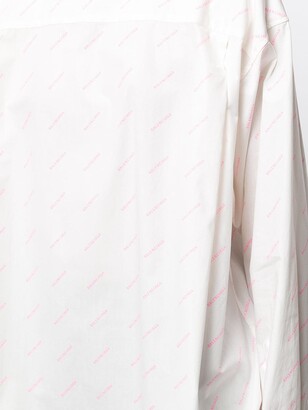 Balenciaga Logo-Print Double-Back Shirt