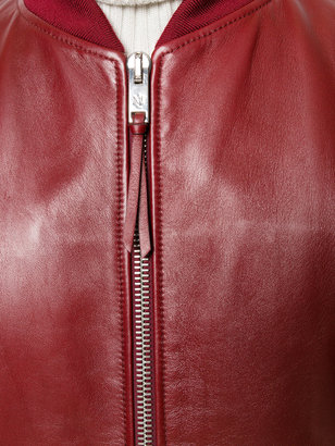 Alexander McQueen leather bomber jacket