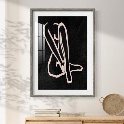 Ivy Bronx Figure in Dark I -Framed Print