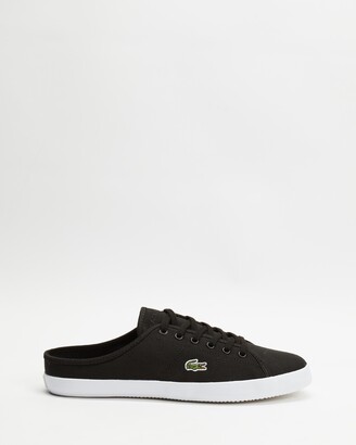 lacoste black womens trainers
