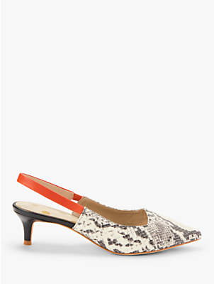 Boden Florrie Sling Back Court Shoes, Reptile Leather