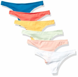 Amazon Essentials 6-Pack Cotton Thong Underwear Panties