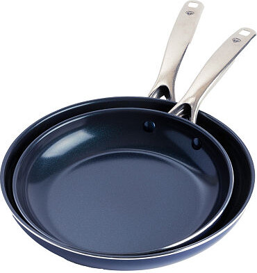 Blue Diamond Infused Ceramic Non-Stick Frying Pan Skillet Set