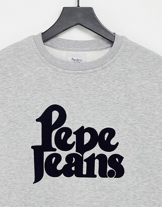Pepe Jeans carmen front logo sweatshirt in grey