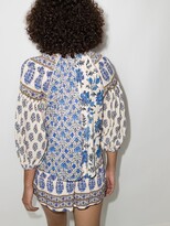Thumbnail for your product : BOTEH Lazuli V-neck smocked blouse