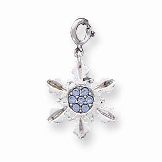 Vishal Jewelry Sterling Silver Blue Crystal Snowflake Charm