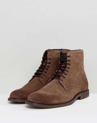 Boss Casual Boss Orange By Hugo Boss Cultroot Suede Boots In Brown