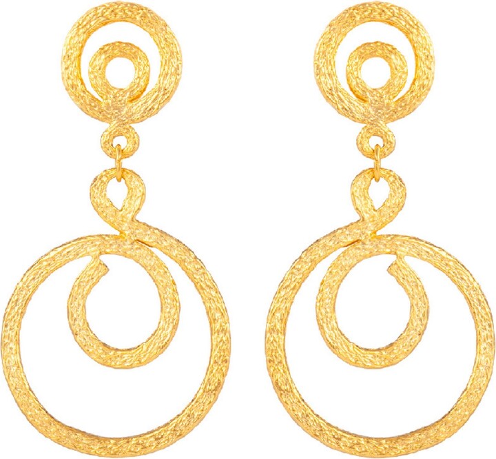 Susan Caplan Vintage 1980s Vintage Stylised Clip-On Earrings