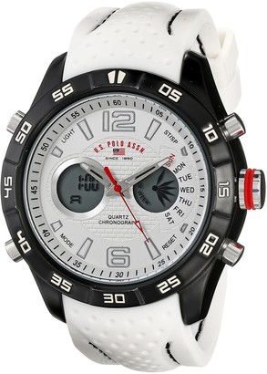 U.S. Polo Assn. Sport Men's US9489 Analog-Digital Display Analog Quartz White Watch