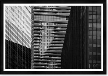 Tim Klein Photography Graphic Building Scape With Terraces II - Picture Frame Photograph