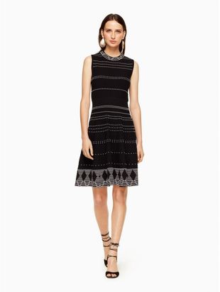 Kate Spade textured knit fit and flare dress