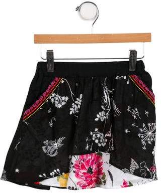 Catimini Girls' Flared Floral Skirt