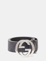 Thumbnail for your product : Gucci GG-buckle Gg Supreme-canvas Belt - Black