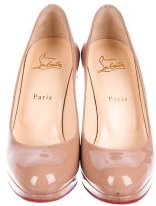 Christian Louboutin Patent Leather Round-Toe Pumps