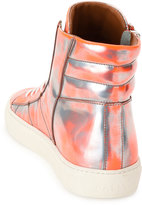 Thumbnail for your product : Bally Hensel Fluorescent Leather High-Top Sneaker, Orange