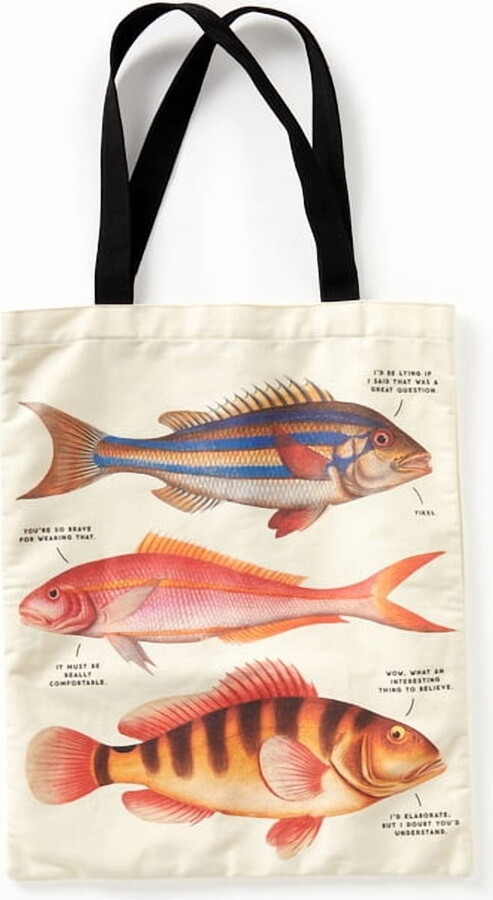 Judgy Fish Canvas Tote, (Hardcover)