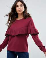 Thumbnail for your product : Liquorish Jumper With Ruffle Trim