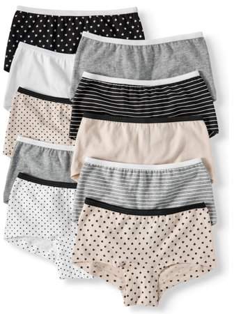 Wonder Nation Girls' Underwear, 10 Pack Star Basic Boyshort Panties (Little  Girls & Big Girls) - ShopStyle