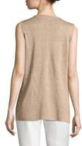 Thumbnail for your product : Lafayette 148 New York Chain-Trim Scoopneck Linen Tank Top
