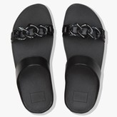 Thumbnail for your product : FitFlop Fino Chain Black Sliders