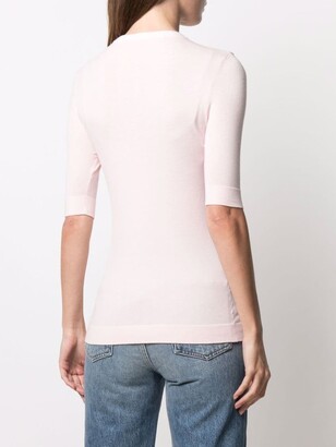 Antonella Rizza slogan-embellished knitted T-shirt
