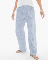 Thumbnail for your product : Chico's Linen Striped Wide-Leg Pants