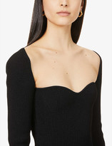 Thumbnail for your product : KHAITE Maddy sweetheart-neckline knitted top