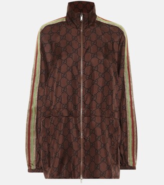 Gucci GG Supreme printed silk-twill jacket