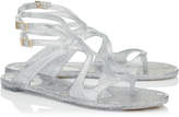 Thumbnail for your product : Jimmy Choo LANCE JELLY Silver Glitter Rubber Jelly Sandals