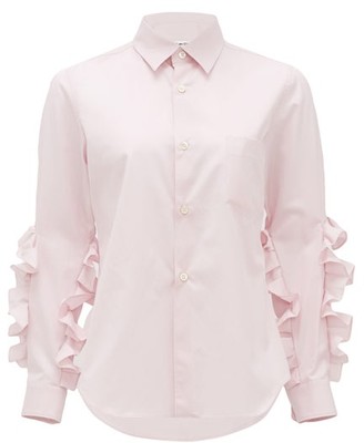 Comme des Garçons Comme des Garçons Ruffled Cotton-poplin Shirt - Light Pink