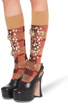 Thumbnail for your product : Miu Miu Sequin-Embellished Wool Socks