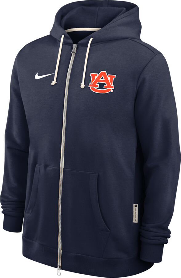 Auburn Sideline Nike Men's Dri-FIT College Full-Zip Hoodie in Blue | 03AV41SAUN-WZZ
