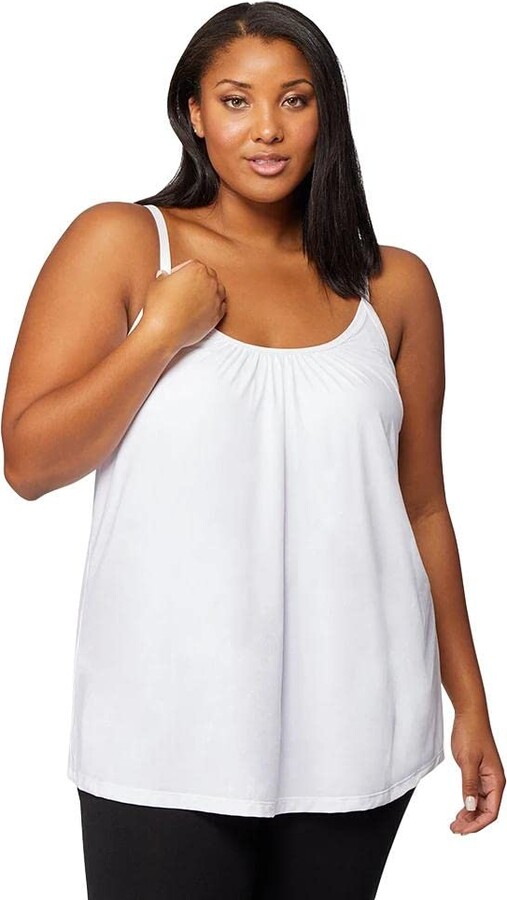 Ibeauti Womens Loose Camisole Top with Built in Padded Bra Flowy