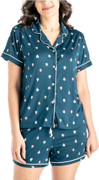 Hello Mello HelloMelloWomen'sCarriedAwayLoungeTopandShorts2-PiecePajamaSetCarriedAwaySmall/Medium