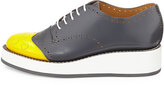 Thumbnail for your product : Angela The Office of Scott Cap-Toe Perforated Leather Oxford, Overcast