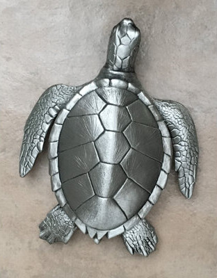 Bayou Breeze Chau Large Sea Turtle Tile Figurine