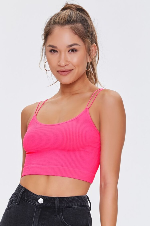 neon pink bralette top