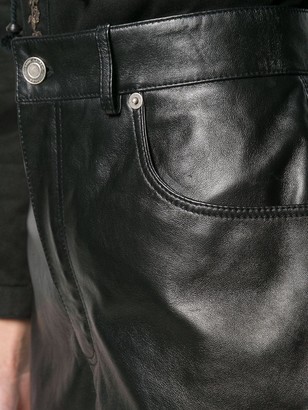 Saint Laurent Short Leather Shorts