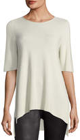 Thumbnail for your product : Eileen Fisher Half-Sleeve Tencel Links Sweater, Plus Size