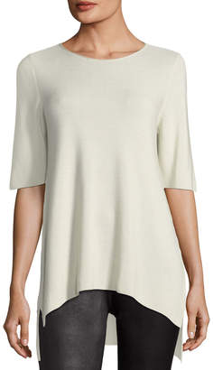 Eileen Fisher Half-Sleeve Tencel Links Sweater, Plus Size