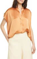 Thumbnail for your product : Vince Shirred Silk Satin Blouse