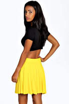 Thumbnail for your product : boohoo Carey Flippy Jersey Skater Skirt