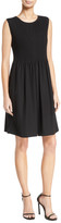 Thumbnail for your product : Emporio Armani Sleeveless Pintucked-Bodice Dress